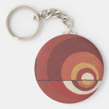 ConcentricCircles Abstract Keychain