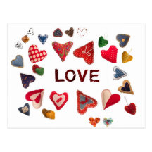 concept d'amour cartes postales