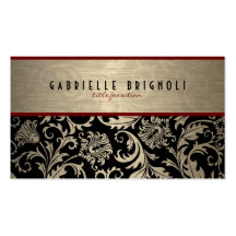 Conception beige et noire métallique 2 de damassés modèles de cartes de visite