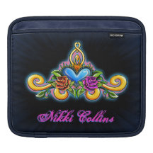 Conception bleue de roses de coeur housses iPad