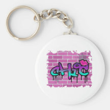 conception chic de graffiti porte-clé