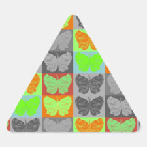 Conception d'art de bruit de papillon - 5 autocollant en triangle