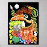Conception d'art d'imaginaire de toucan poster