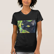 Conception de chat noir d'arachide t-shirts