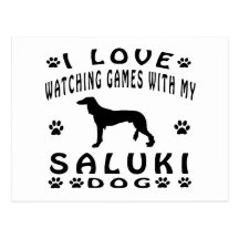 Conception de chien de Saluki Cartes Postales