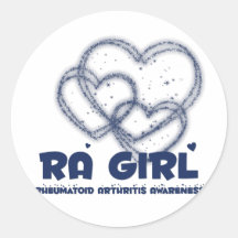 Conception de coeur de fille de RA : : Rhumatisme  Autocollant