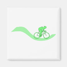 Conception de cycliste en vert magnets
