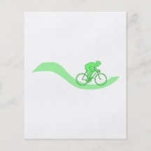 Conception de cycliste en vert prospectus en couleur