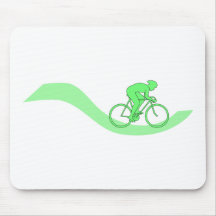 Conception de cycliste en vert tapis de souris