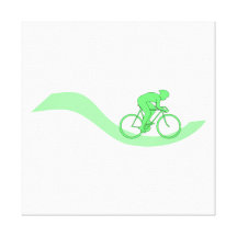 Conception de cycliste en vert toile tendue