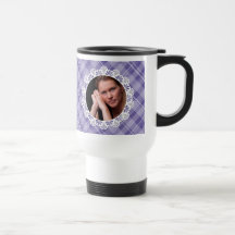 Conception de dentelle et de plaid - pétale pourpr tasses