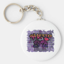 conception de graffiti de gurl de ghetto (fille) porte-clé
