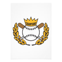 conception de logo de champions de base-ball invitation