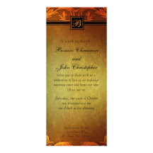 Conception de monogramme de mariage de automne de  faire-part personnalisés