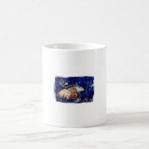 Conception de Noël de bernard l'ermite contre la t Tasse