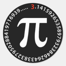 Conception de nombre de pi adhésif