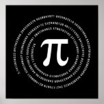 Conception de nombre de pi posters
