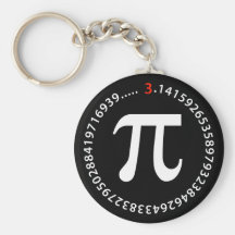 Conception de nombre de pi porte-clé