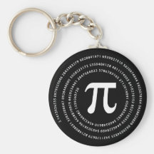 Conception de nombre de pi porte-clefs