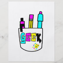 conception de protecteur de poche de cmyk de geek prospectus customisé
