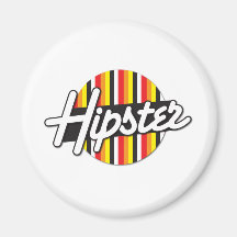 Conception de rockabilly de hippie aimants pour réfrigérateur