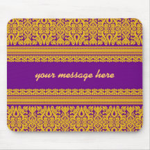 Conception de Sari d'Indien - Mousepad pourpre Tapis De Souris