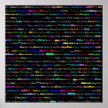 Conception des textes de Mia que j'imprime Posters