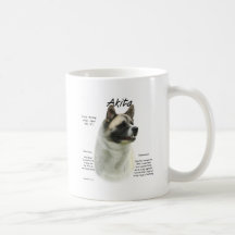 Conception d'histoire d'Akita (pinto) Tasse À Café