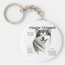 Conception d'histoire de Malamute d'Alaska Porte-clés