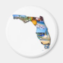 CONCEPTION D'IMAGE DE LA FLORIDE AIMANT POUR RÉFRIGÉRATEUR