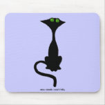 Conception drôle de mousepad de chat noir tapis de souris