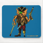 Conception drôle de mousepad de pirate de chat tapis de souris