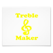 conception drôle de musique de fabricant de jaune  impression photographique