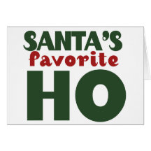Conception drôle de Noël de favori de Santa HO Cartes