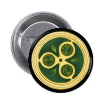 Conception en spirale verte celtique de disques de badge avec épingle