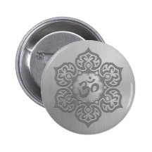 Conception florale d'Aum d'acier inoxydable Badge Avec Épingle