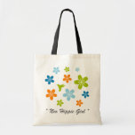 Conception florale de style de Néo--Hippie Sac En Toile
