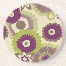 Conception florale dessous de verres