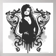 Conception foncée d'arts de Bellatrix Lestrange Affiche