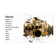 conception grunge de batteur cartes de visite personnelles