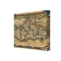 Conception historique du monde d'atlas vintage de  toile tendue