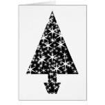 Conception noire et blanche d'arbre de Noël Carte