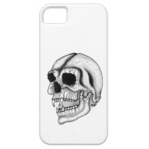 Conception noire et blanche de crâne de vampire coque Case-Mate iPhone 5
