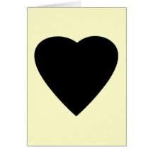 Conception noire et crème de coeur d'amour carte de vœux