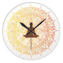 Conception orientale assez orange/blanche de yoga