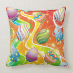 Conception ornementale heureuse d'oeufs de pâques coussin