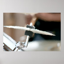 Conception painterly de musique de côté de drumset affiche