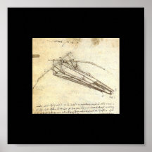 Conception pour une machine de vol par Leonardo da Poster