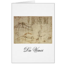 Conception pour une machine de vol par Leonardo da Carte