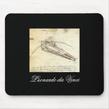 Conception pour une machine de vol par Leonardo da Tapis De Souris